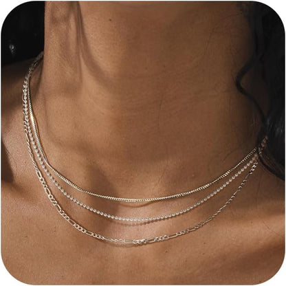  14k Gold Herringbone Necklace