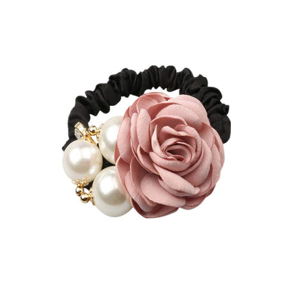 Stylish LOVEF Pearl Flower Hair Tie Set