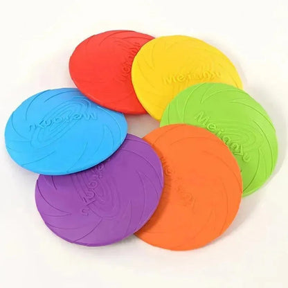 Durable Silicone Dog Training Flying Disc - Safe & Interactive Toy