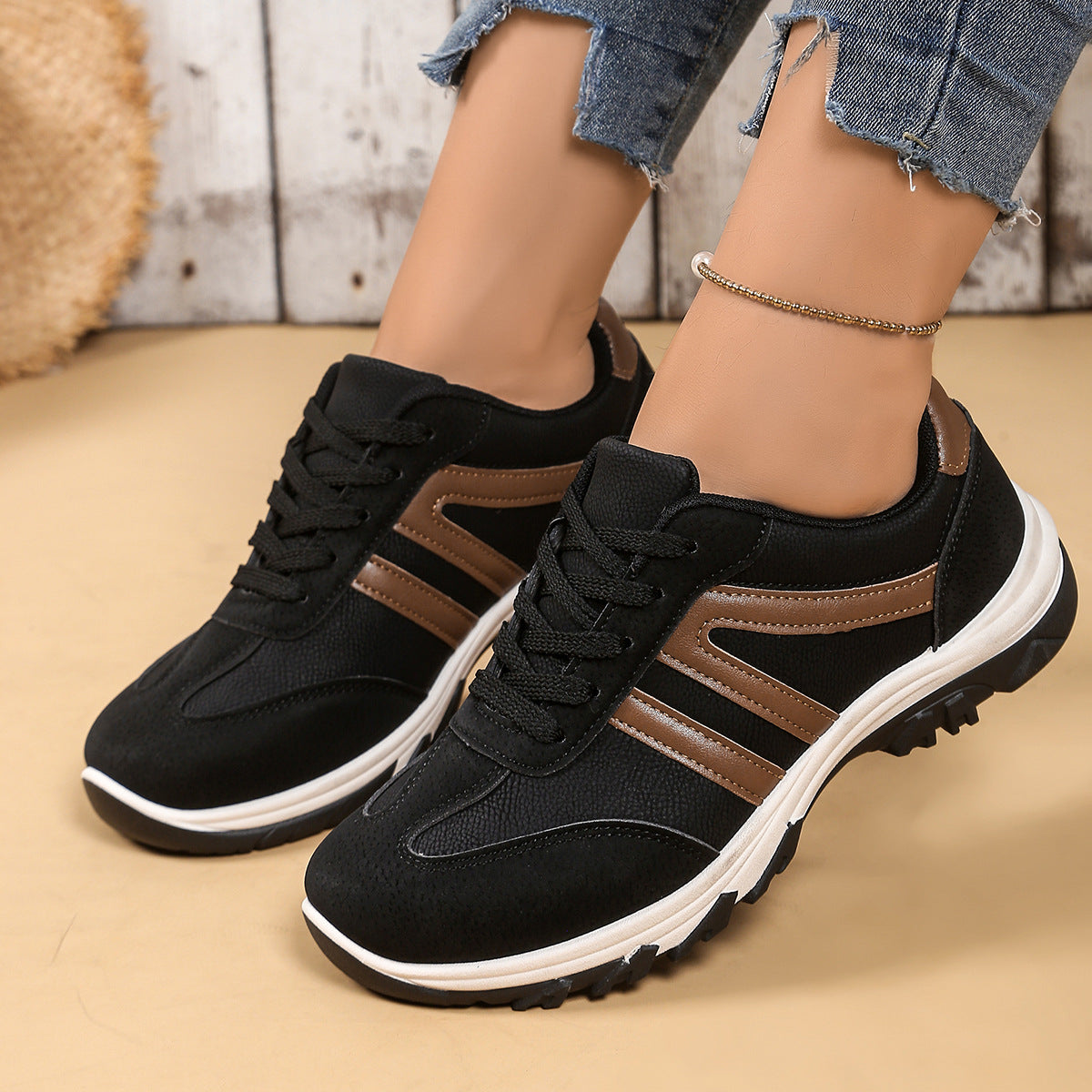 Retro Color-Block All-Match Dr Martens-style Casual Shoes For Women