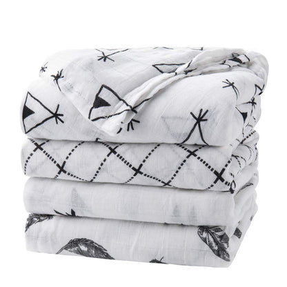 Bamboo Muslin Swaddle  Neutral Receiving Blanket