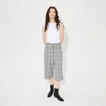 Houndstooth Jacket and Cropped Pants Set