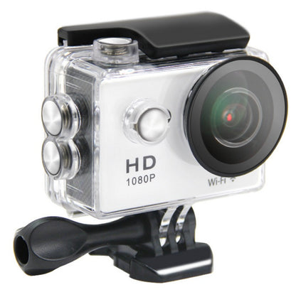1080P action cam showing WiFi control and 2-inch LCD screen