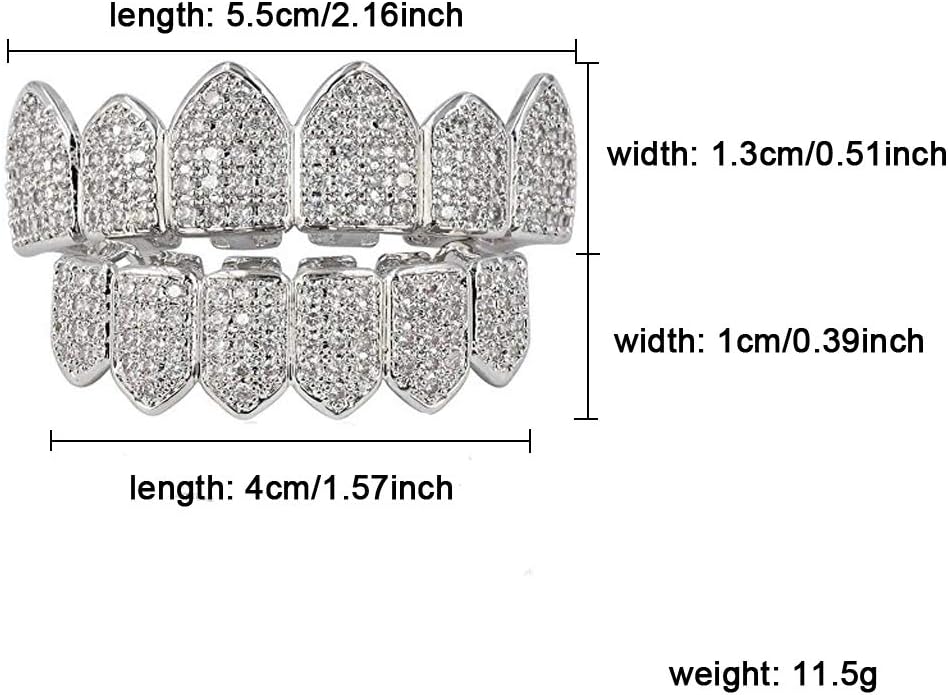 18K Gold Plated Iced Out Teeth Grills