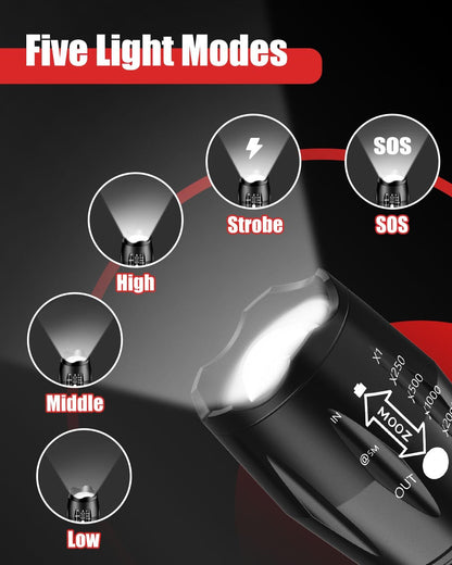 Victoper LED Flashlight 2 Pack 