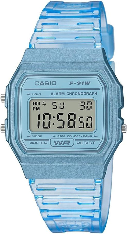 Casio F91W Series | Digital Watch | Water Resistant | LED Light | 1/100 SEC Stopwatch | Regular Time Keeping