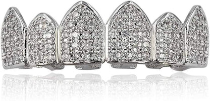 18K Gold Plated Iced Out Teeth Grills