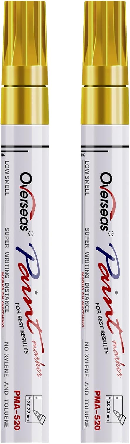 Black permanent oil-based paint markers