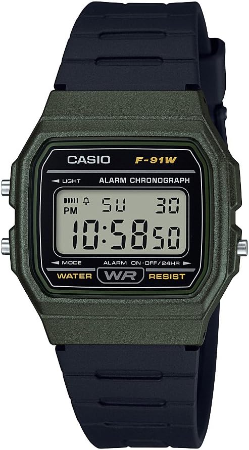 Casio F91W Series | Digital Watch | Water Resistant | LED Light | 1/100 SEC Stopwatch | Regular Time Keeping