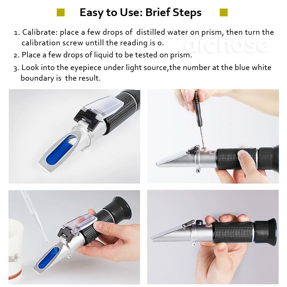 Veterinary animal refractometer for testing