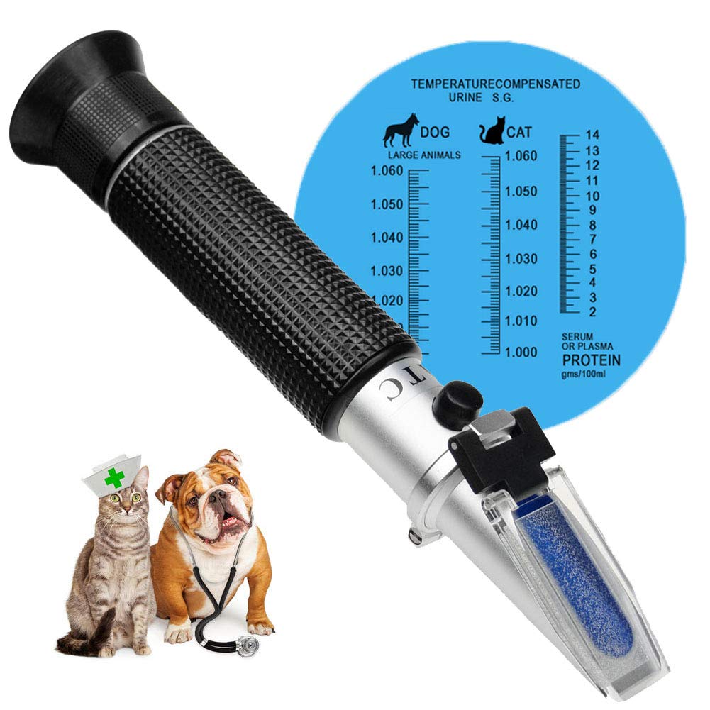 Veterinary animal refractometer for testing