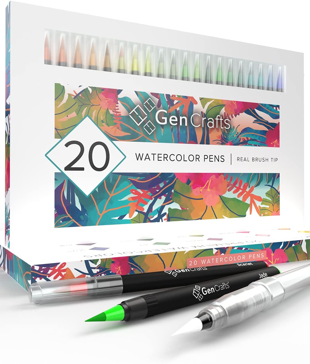 GenCrafts watercolor brush pens set 20