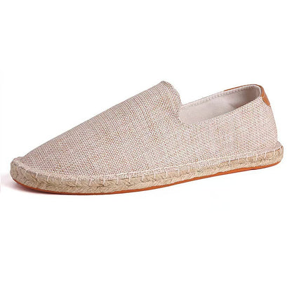 Wear-resistant Canvas Mens Shoes Breathable Slip-on Loafers