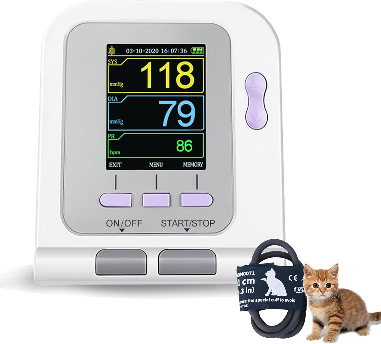 Digital blood pressure monitor for pets


