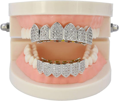 18K Gold Plated Iced Out Teeth Grills