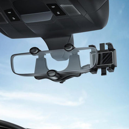 Luxora Universal Car Rearview Mirror Hands Free Phone Holder