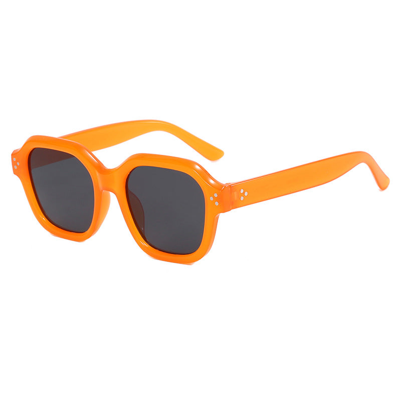 Fashionable Retro Rice-Grain Purple Sunglasses With A Distinctive Style