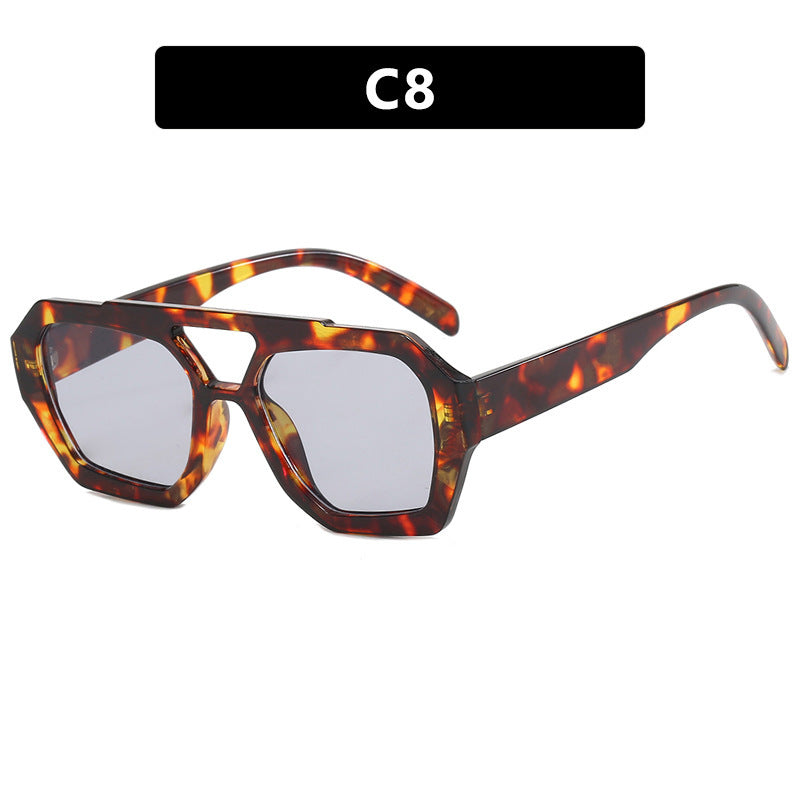 Womans Big Frame Sunglasses Summer Sunshade Beach Vacation Leopard Sunglasses