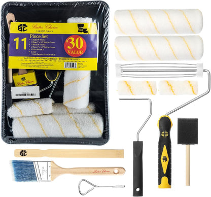 11 piece paint roller brush set
