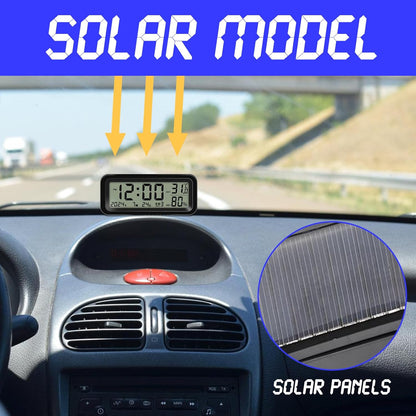 Car Digital Clock – Rechargeable Dashboard Clock with Time, Date, Temperature & Humidity Display – for Cars & Trucks
