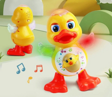 Electronic Toys Dancing Duck Funny Blink Eyes Flashing Light Shake The Body Cute Musical Cartoon Animal Educational Toy Kid Gift