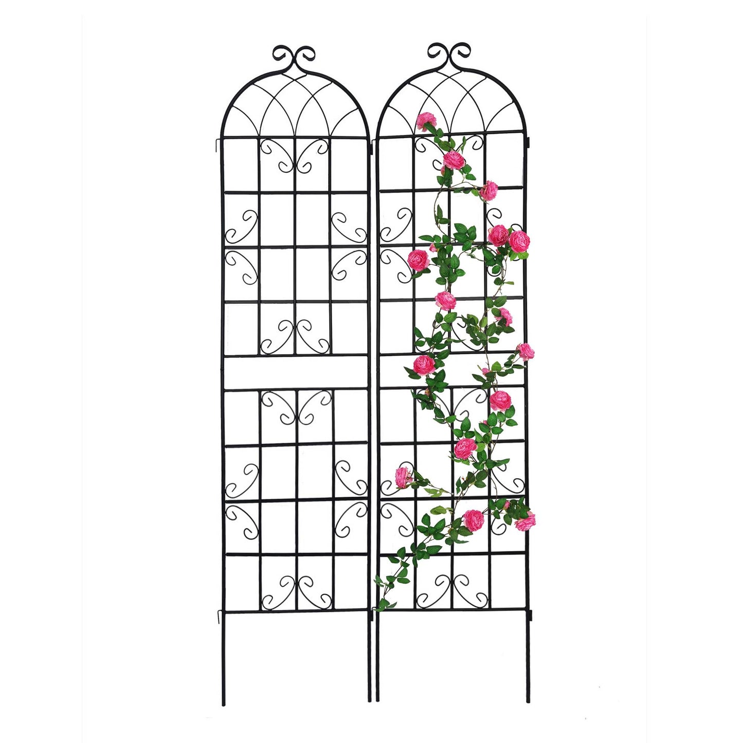 2 Pack Metal Garden Trellis Rustproof Trellis For Climbing Plants