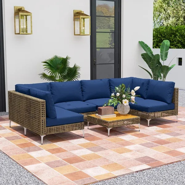 Modular patio sofa set
