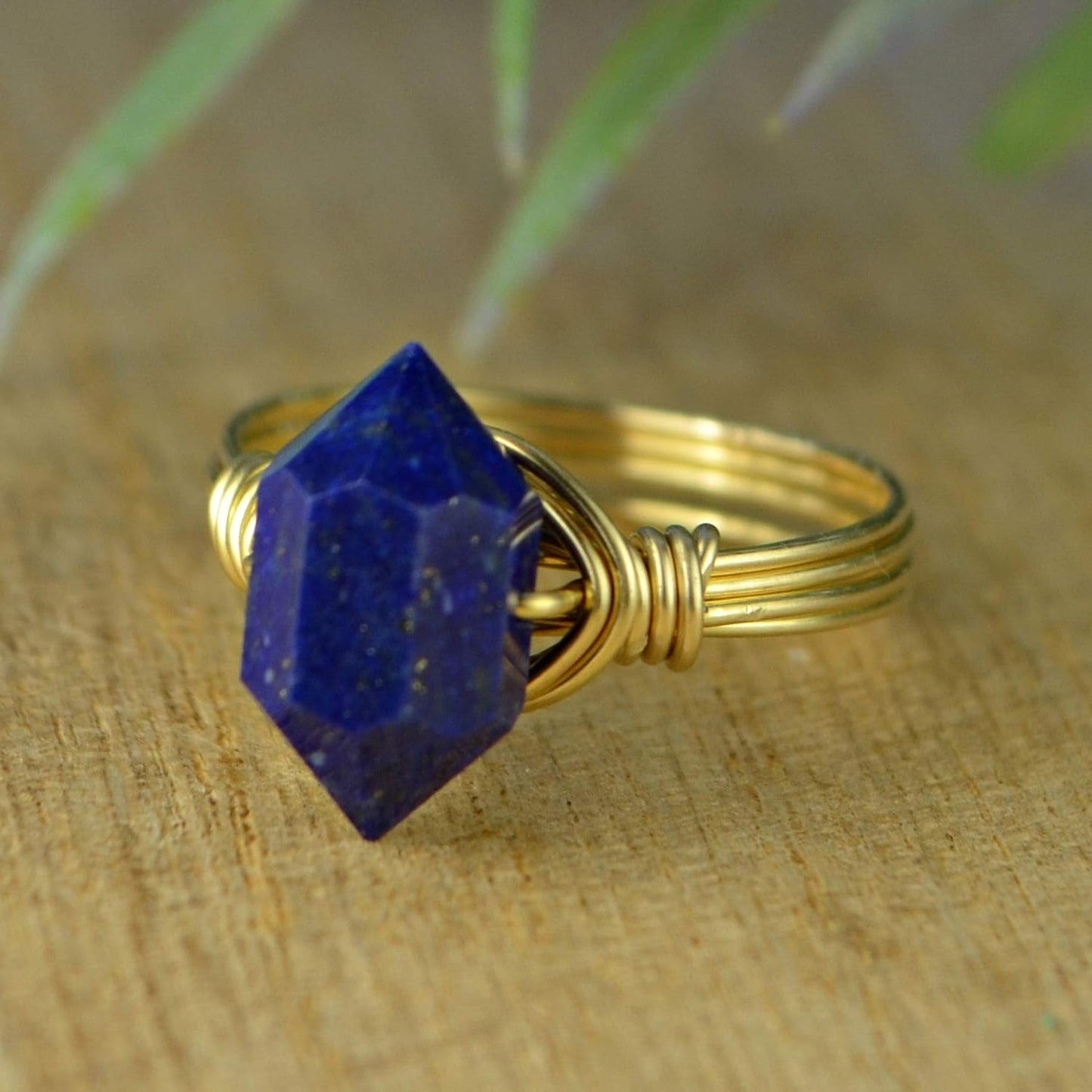 Gemstone Ring – Double Terminated Lapis Lazuli with 925 Sterling Silver for Elegant Jewelry