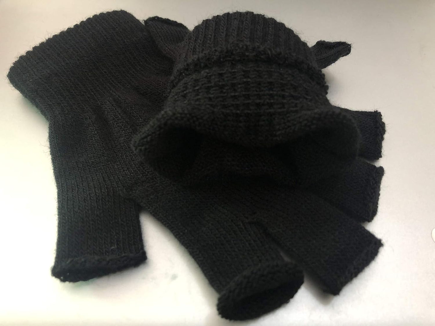 2 Pair Knit Half Finger Gloves
