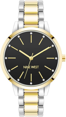 Gold-Tone Women's Floral Dial Watch