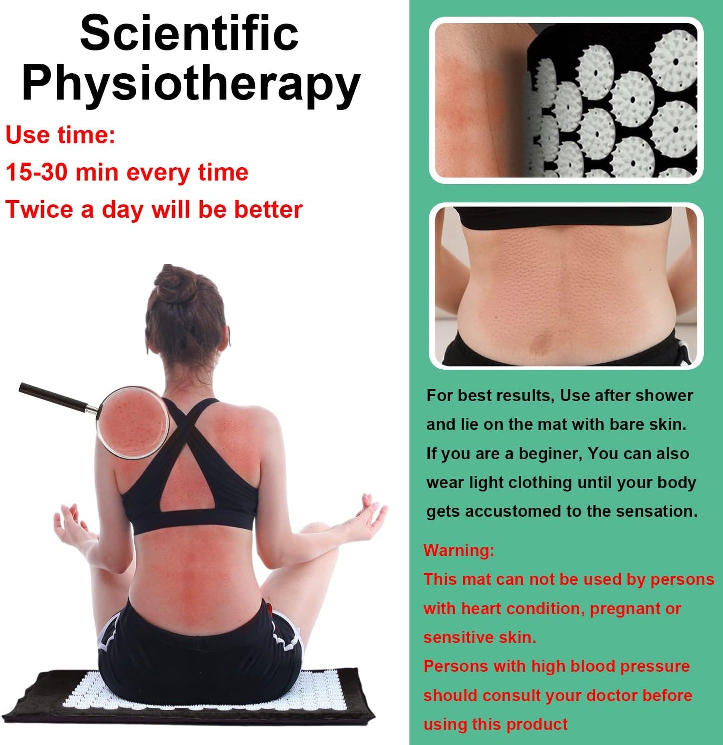 XiaoMaGe Acupressure Mat Set