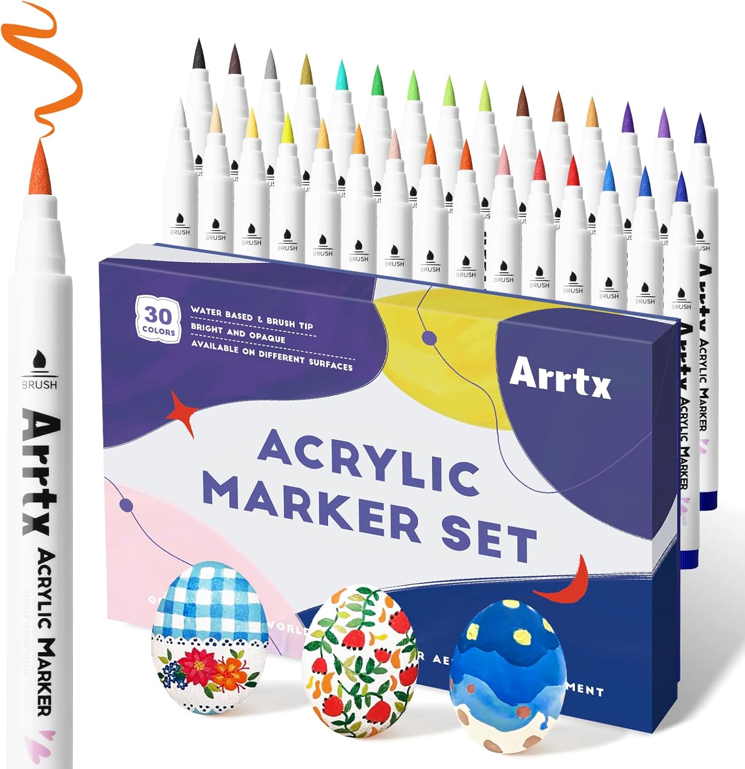 Arrtx metallic acrylic paint pens set