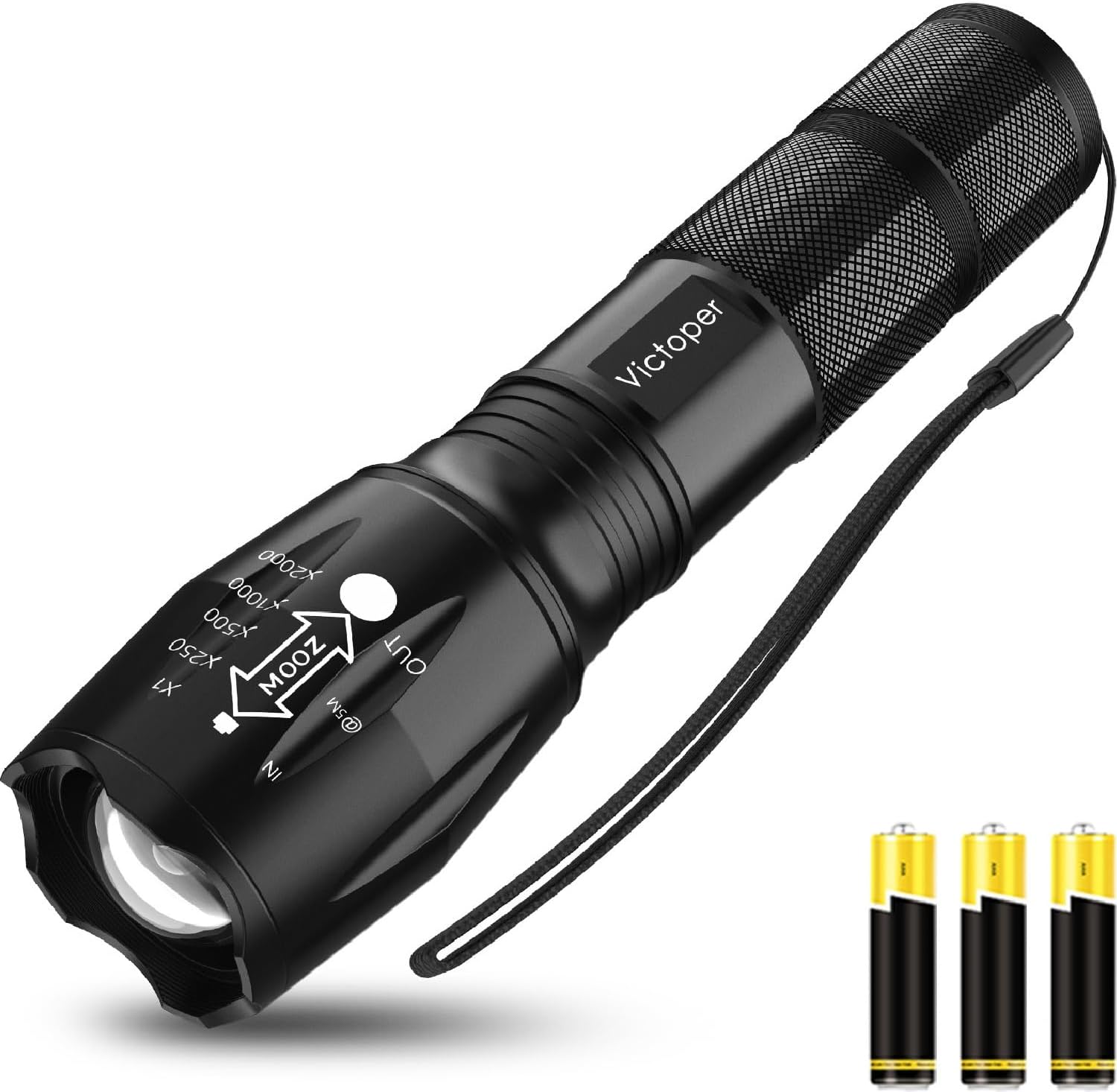Victoper LED Flashlight 2 Pack 