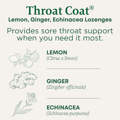 Throat Coat Lemon Ginger Lozenges 