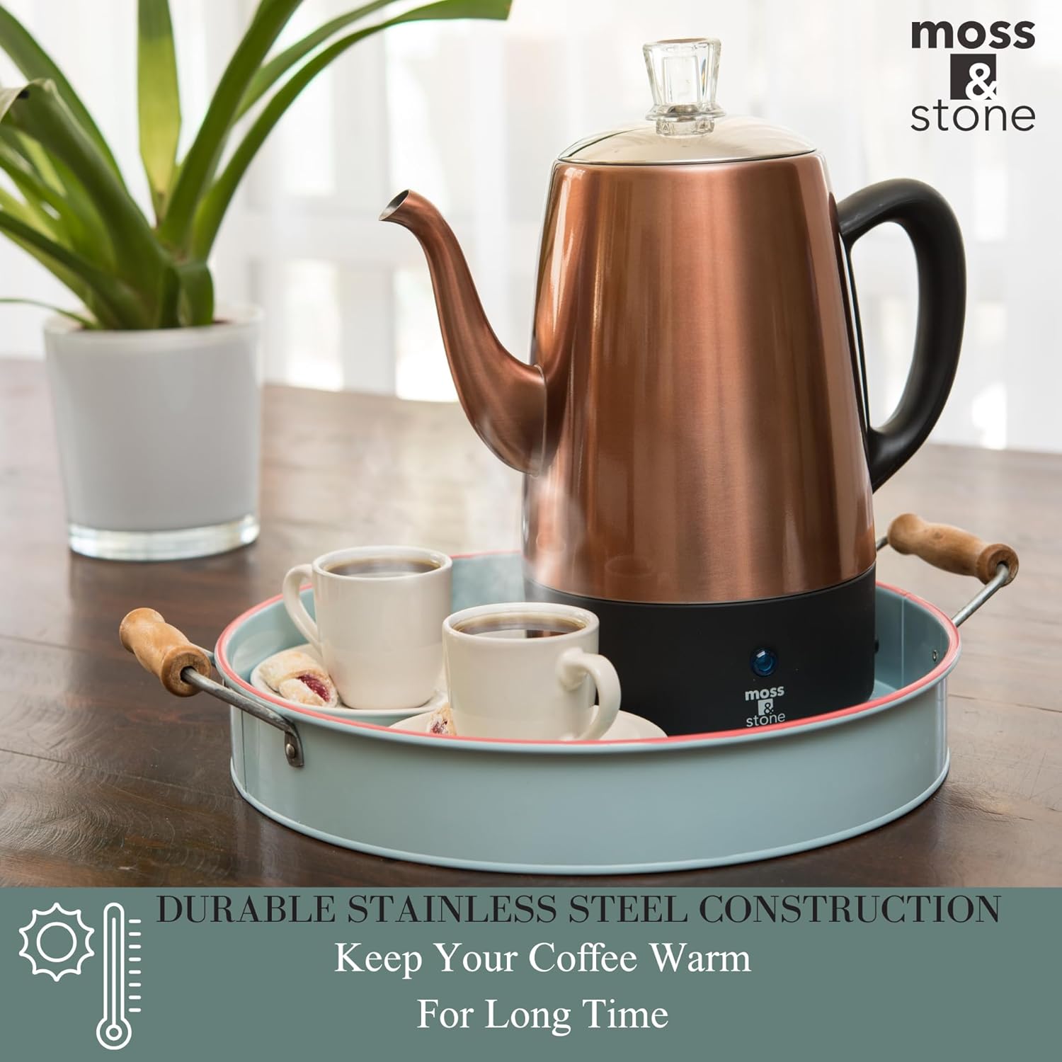 Moss & Stone Electric Coffee Pot 