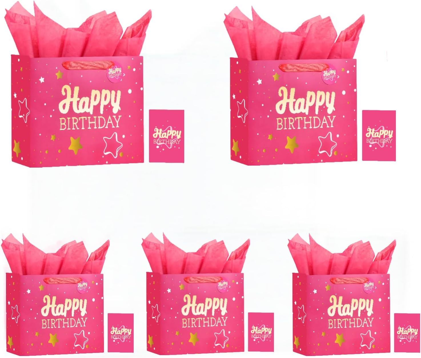Black Birthday Gift Bag with Tissue & Card