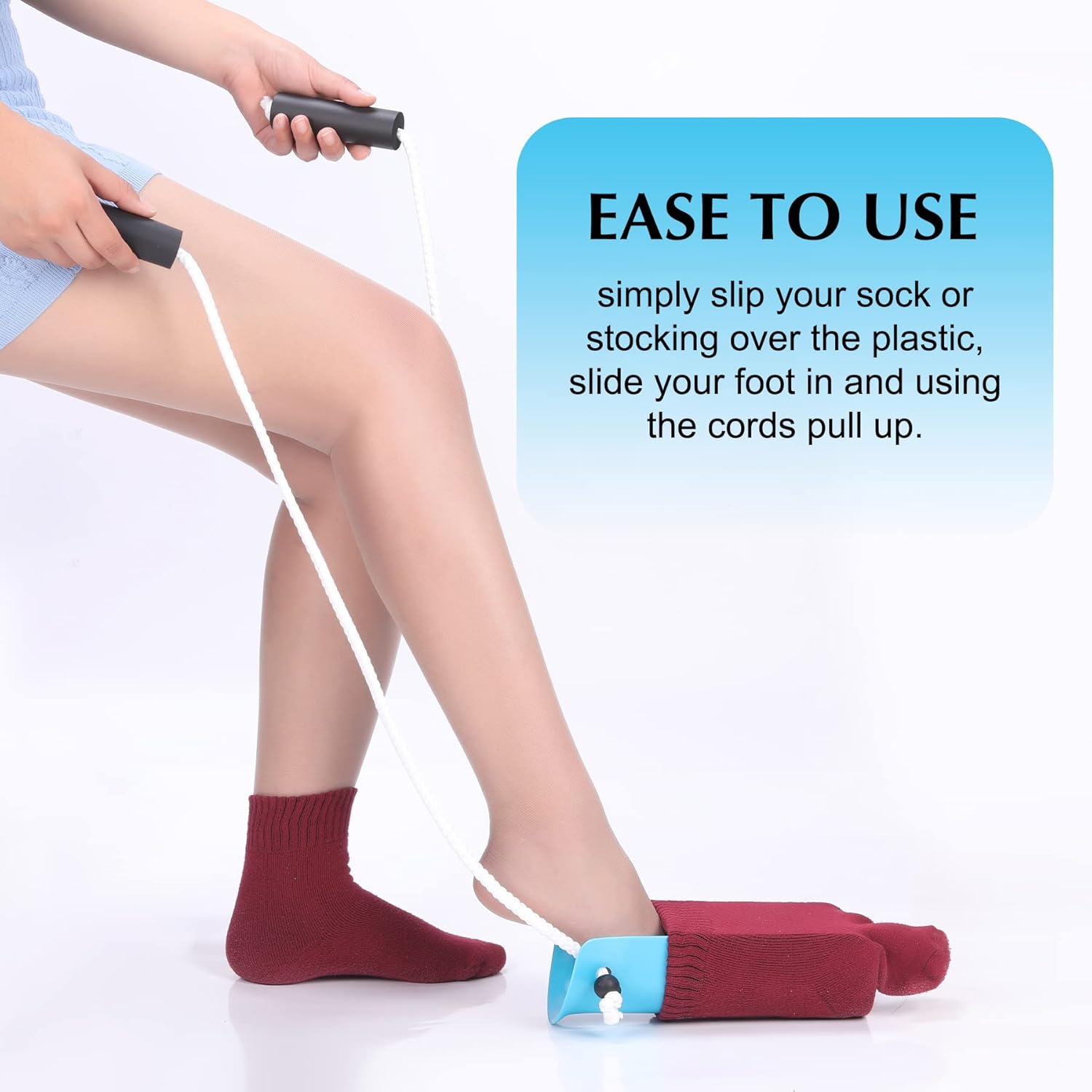 Wide Sock Aid with Foam Handles