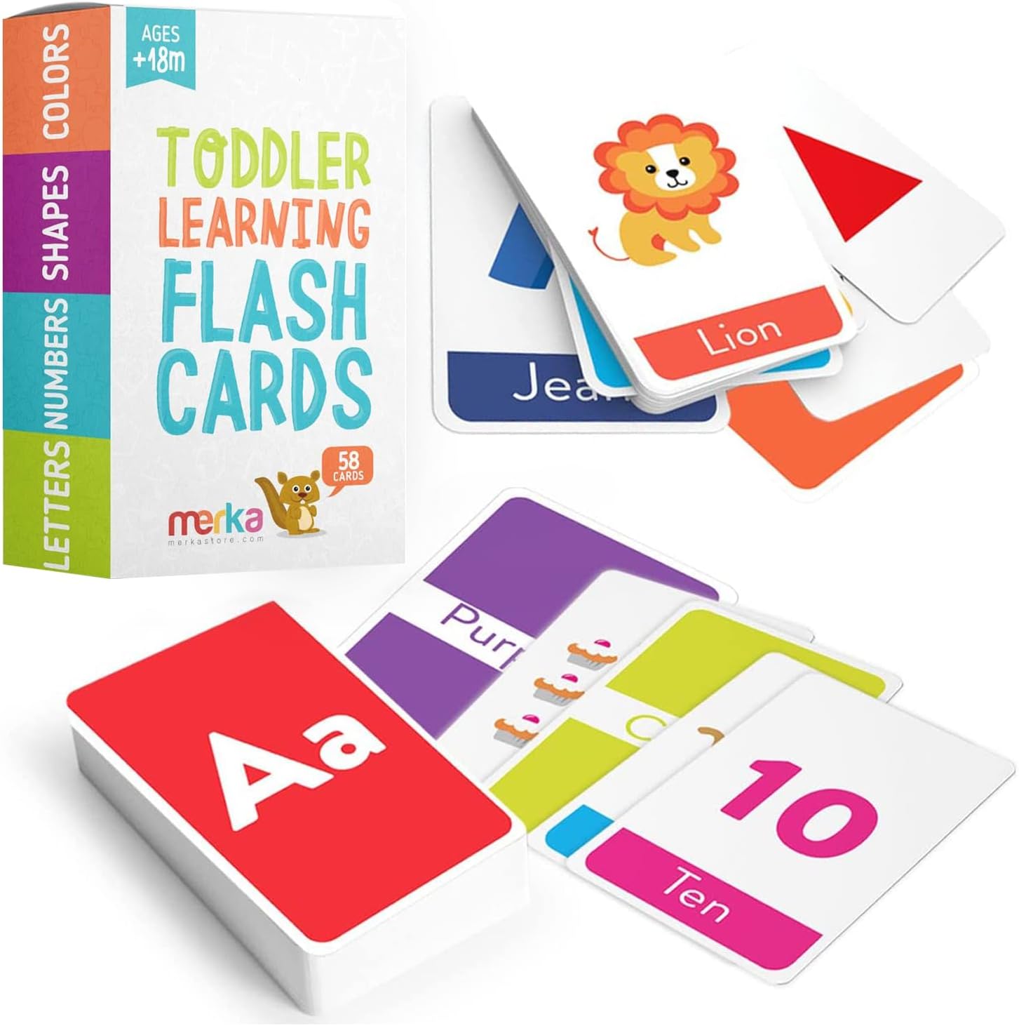 Merka toddler flash cards for learning