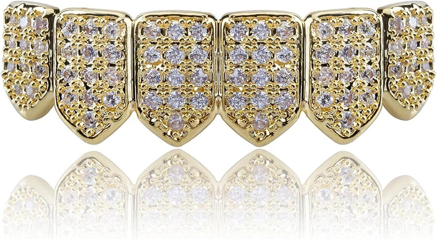18K Gold Plated Iced Out Teeth Grills