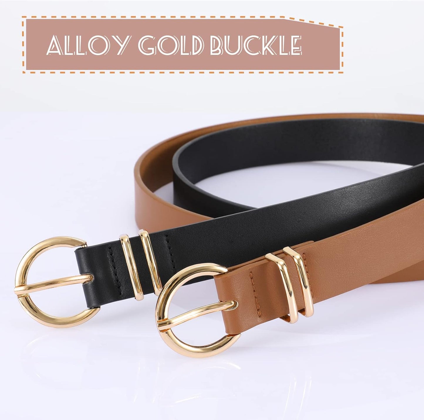 VONMELLI Women's Leather Belts
