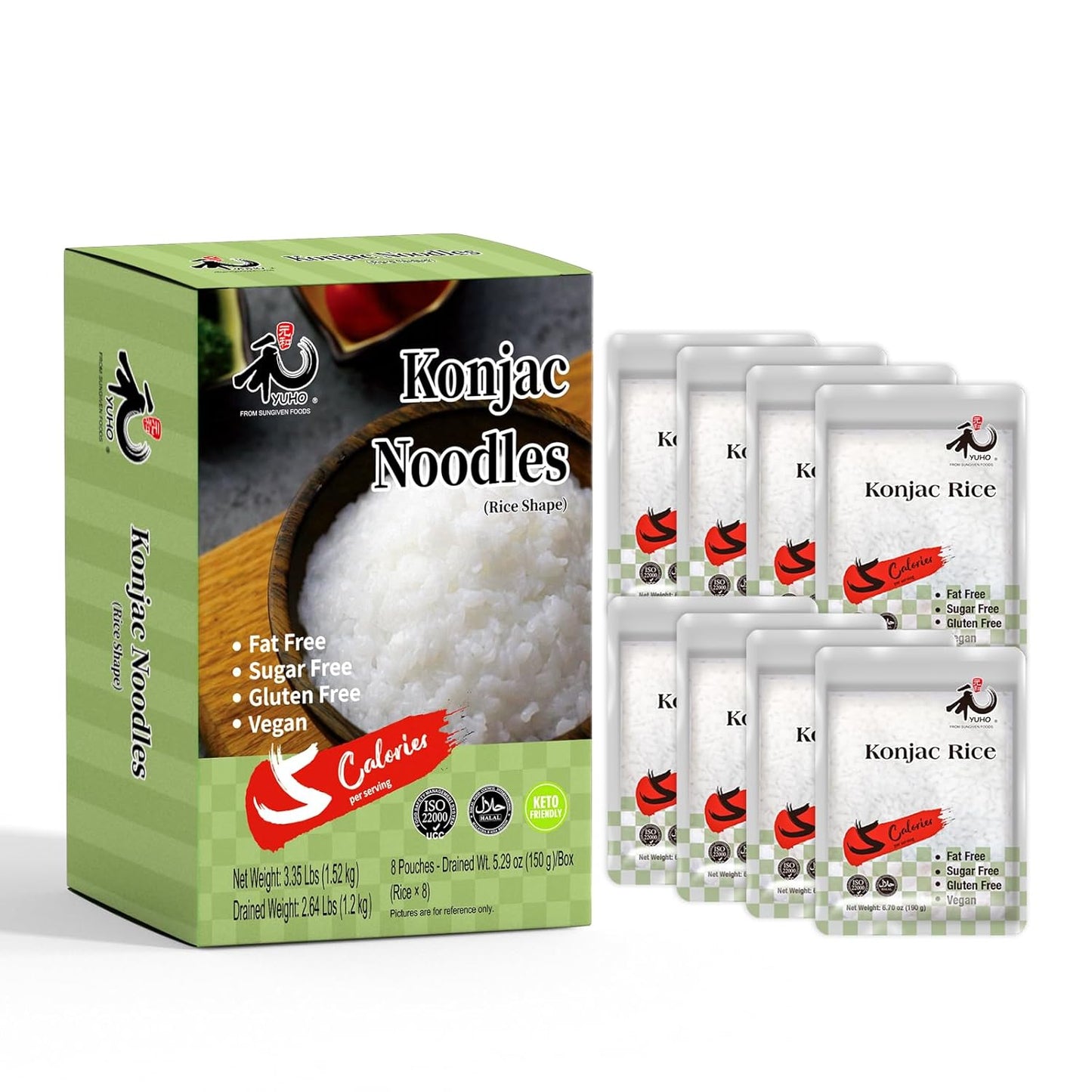 YUHO Shirataki Konjac 8 Pack