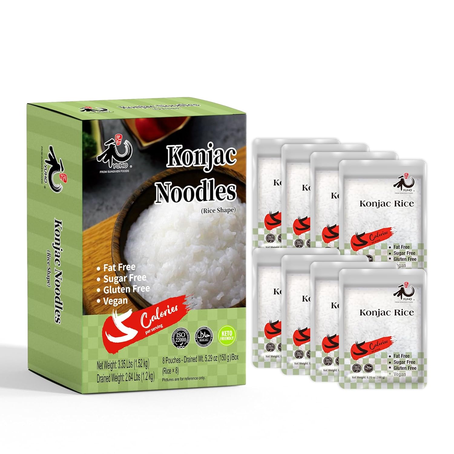 YUHO Shirataki Konjac 8 Pack