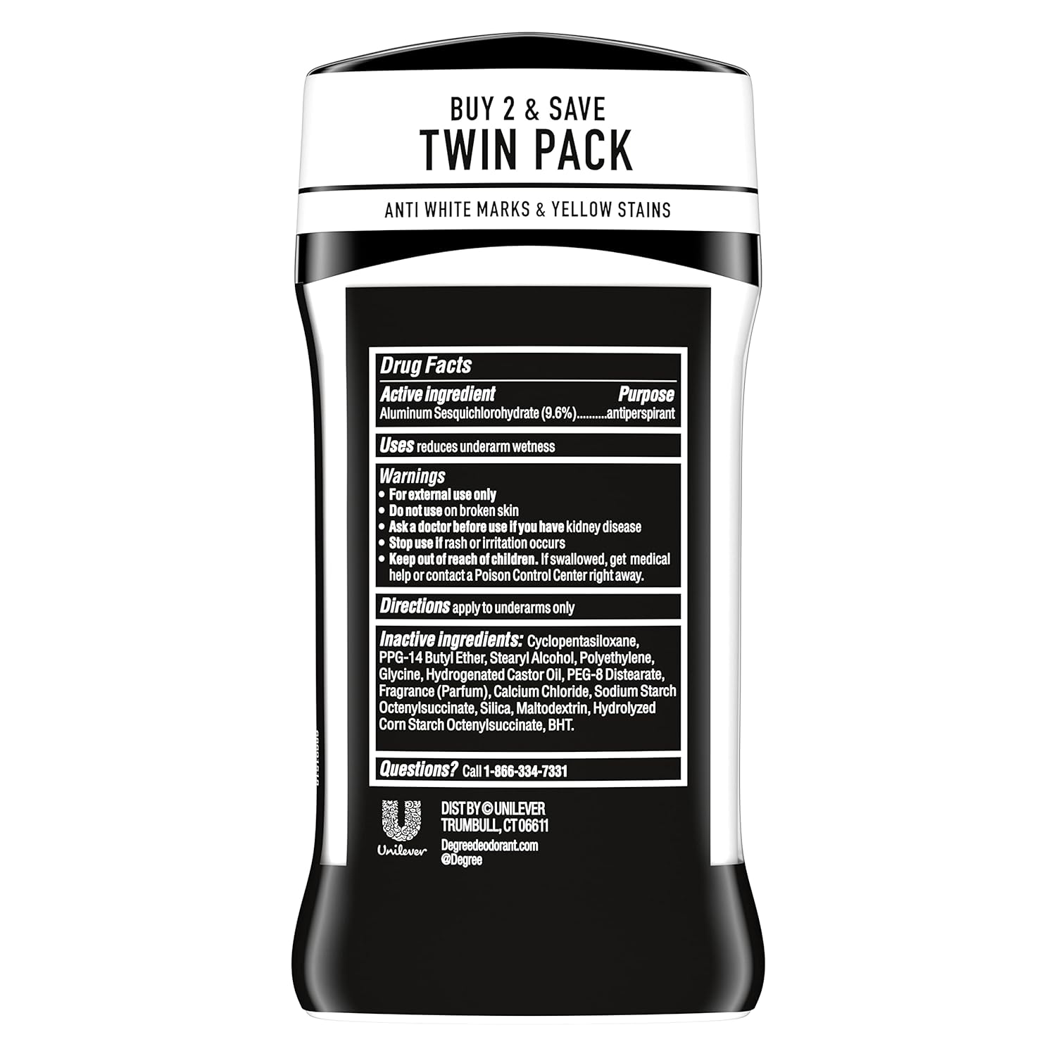 Degree Men Deodorant Black+White 