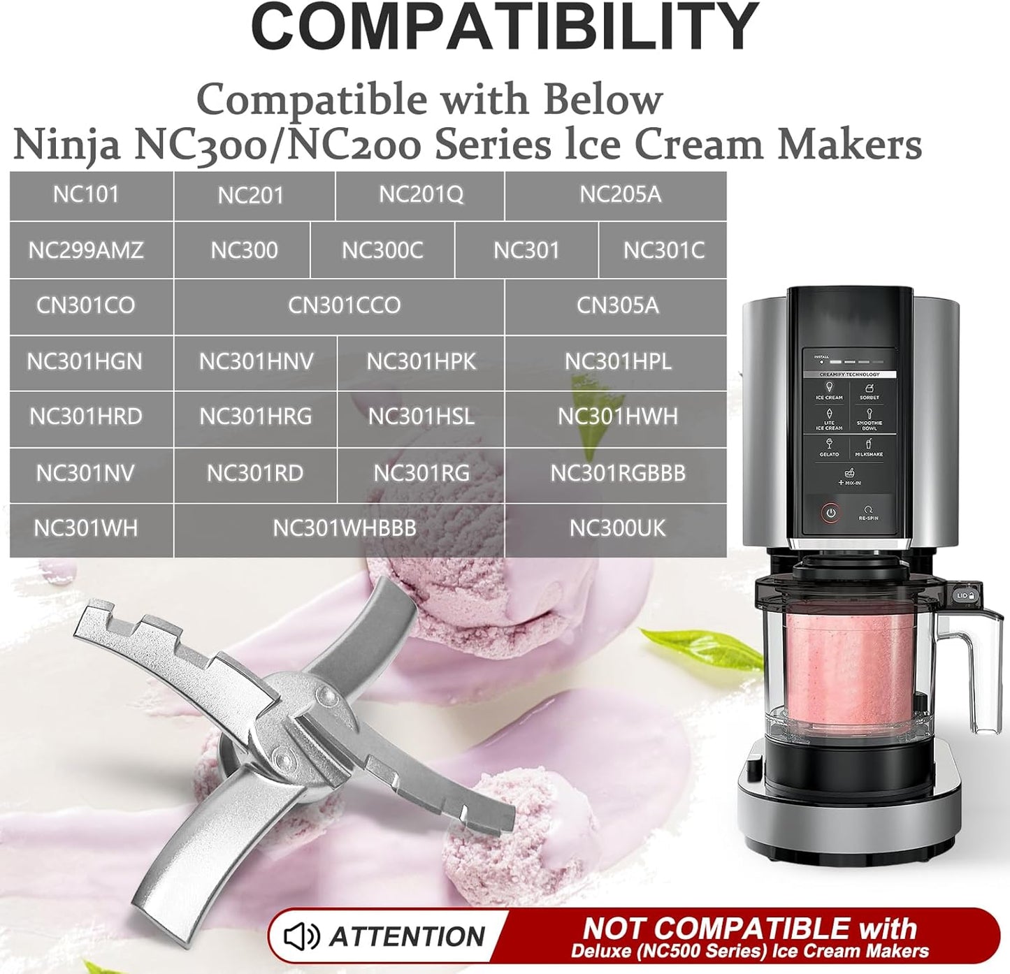 Ninja Creami NC300 paddle replacement part

