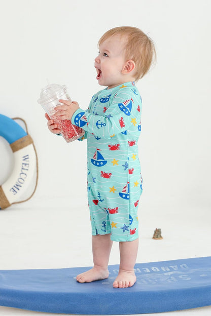2 Pack Toddler Boys Swimsuits UPF 50+ Rash Guard