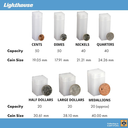 Lighthouse Coin Tubes