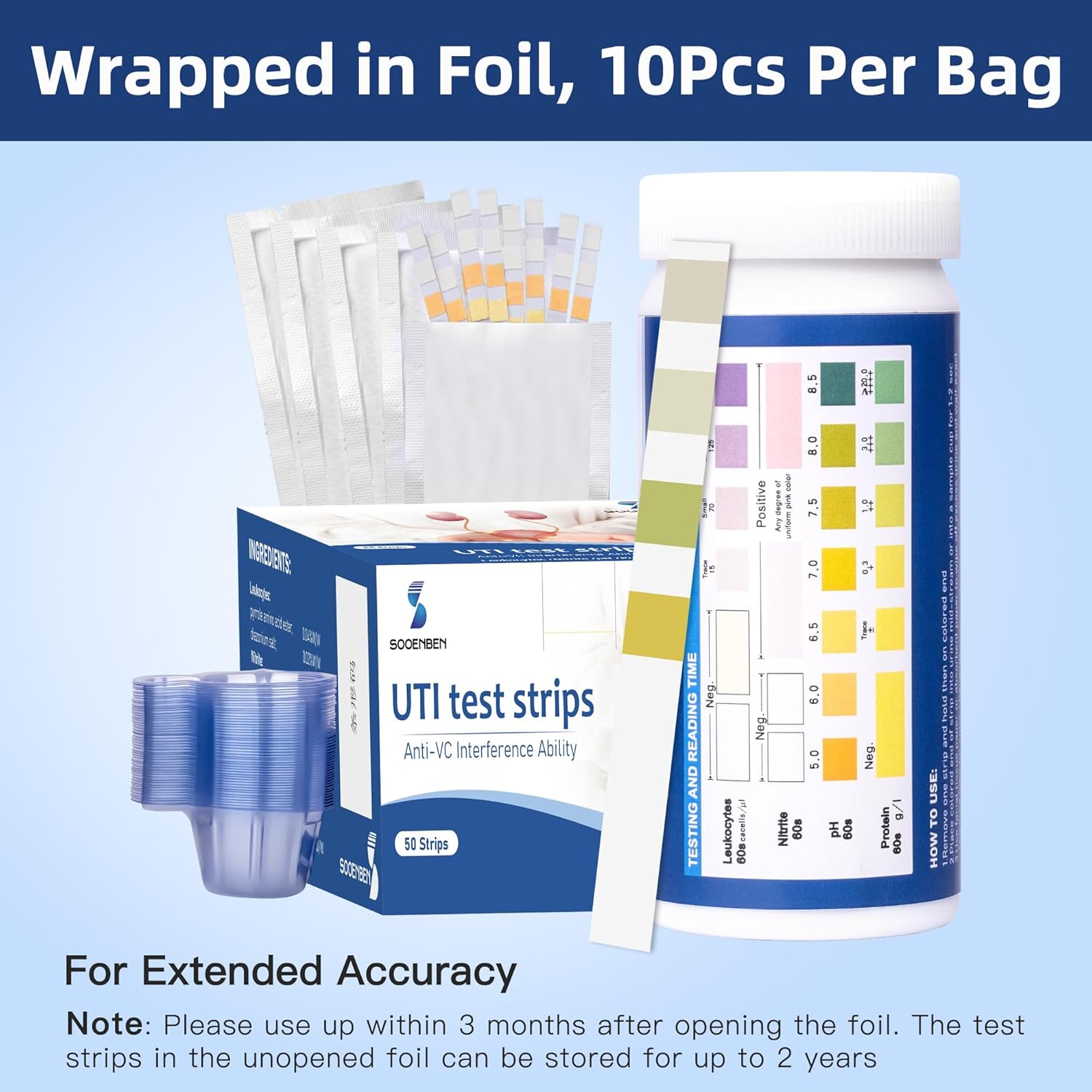 4-in-1 UTI Test Strips 