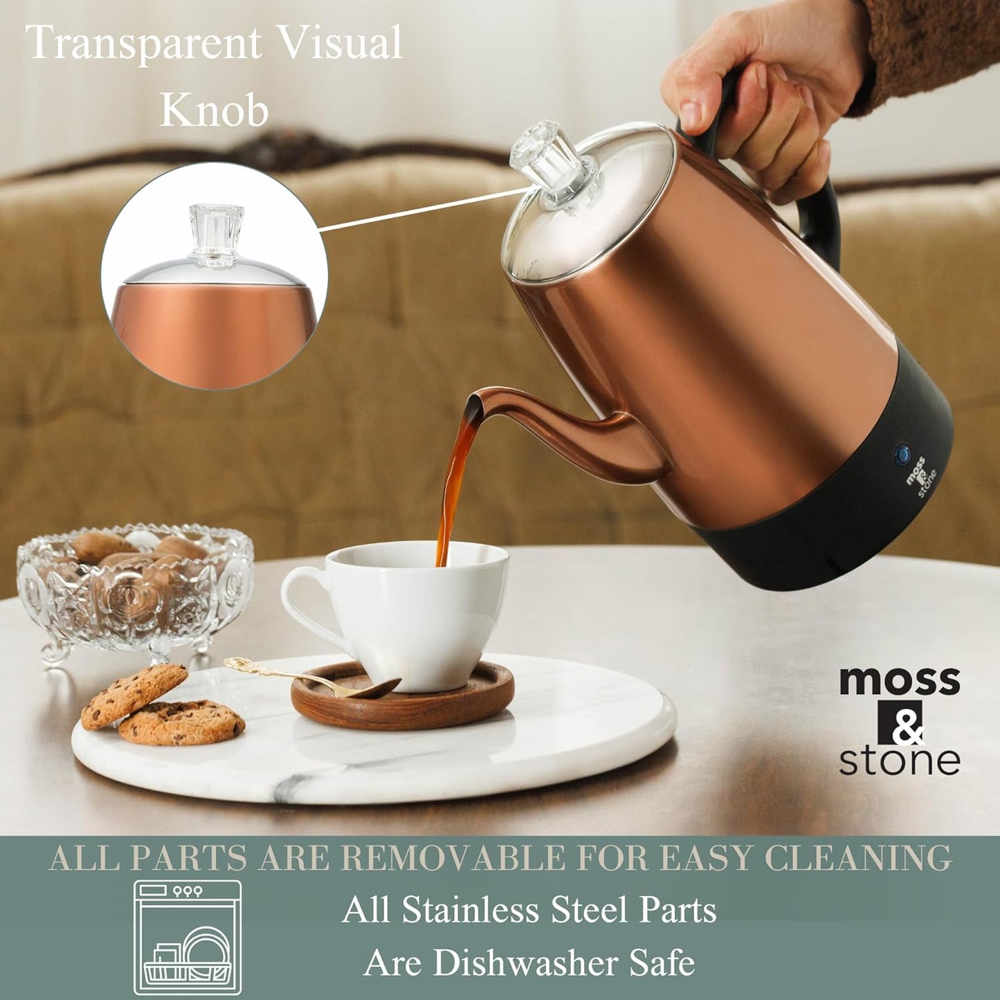 Moss & Stone Electric Coffee Pot 