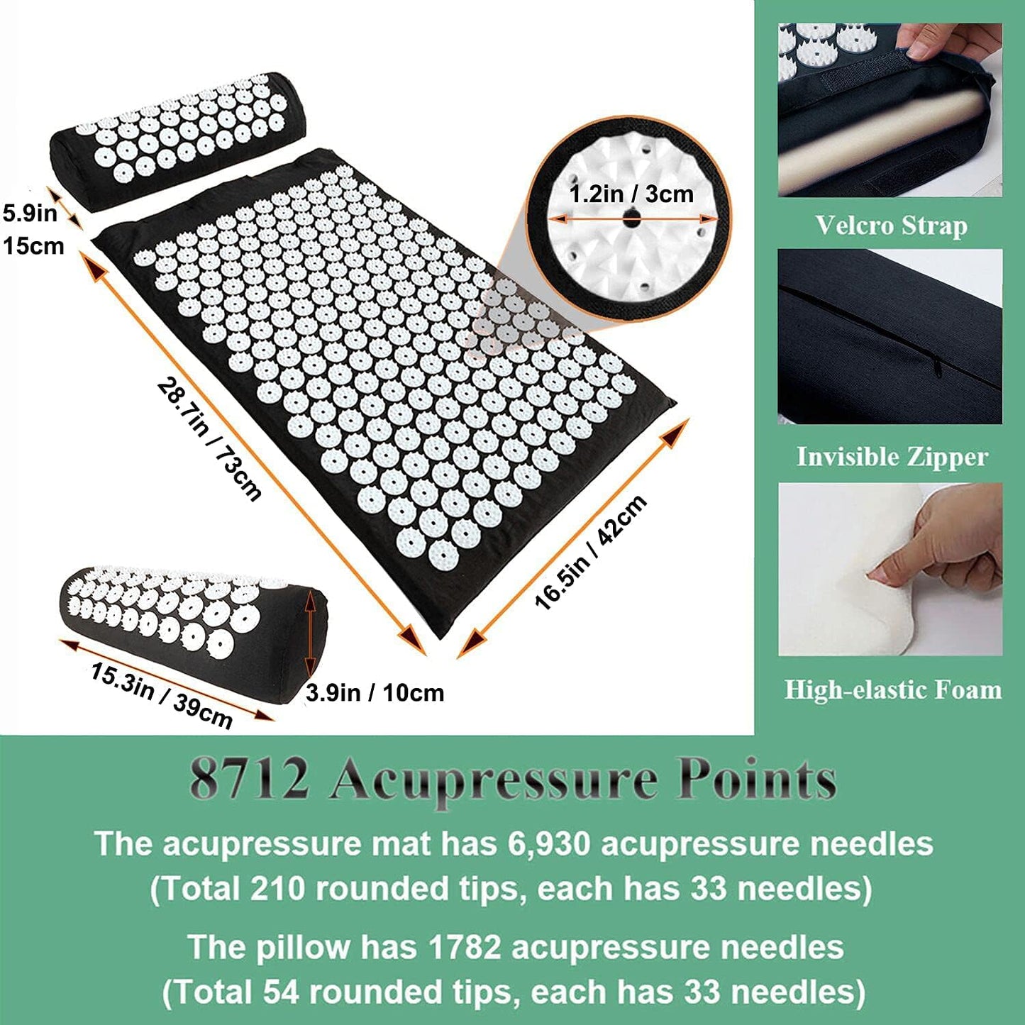 XiaoMaGe Acupressure Mat Set