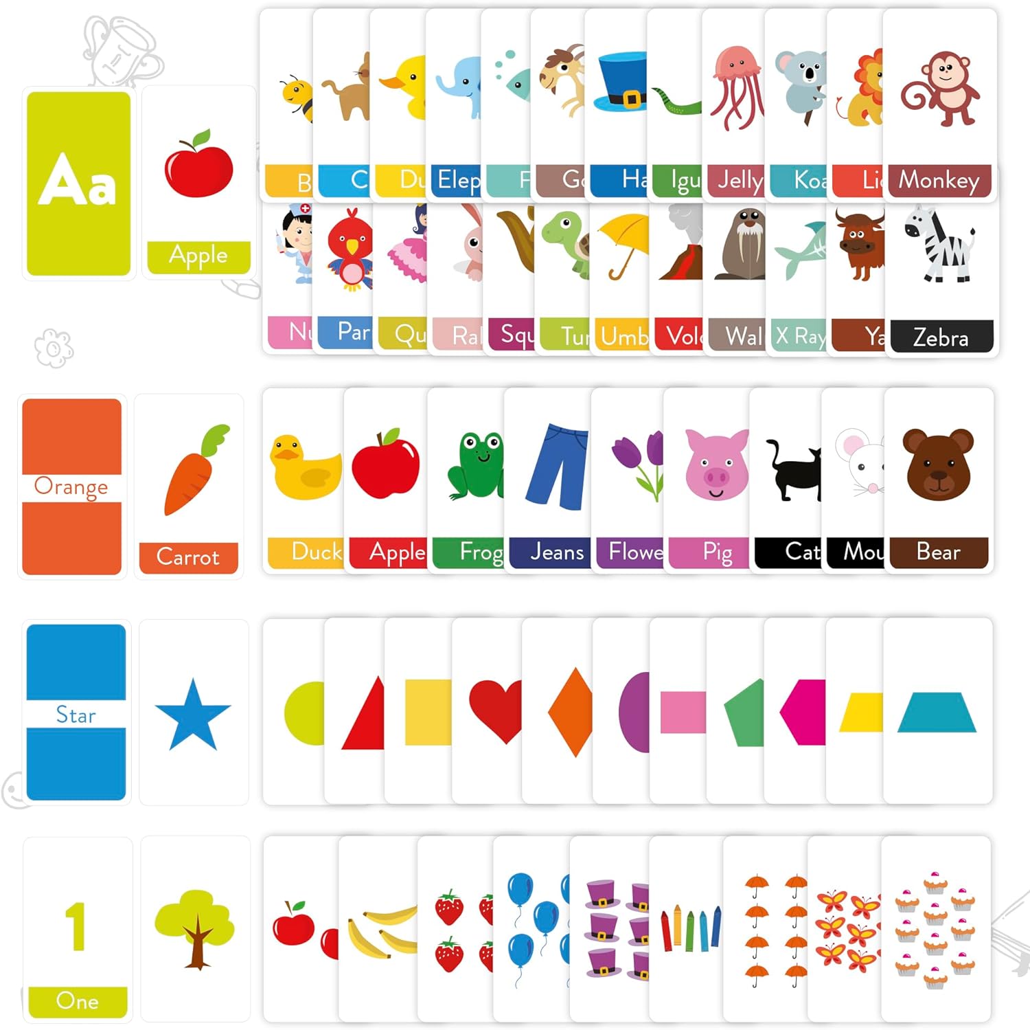 Merka toddler flash cards for learning